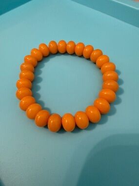 Bright Yellow Beaded Stretch Bracelet